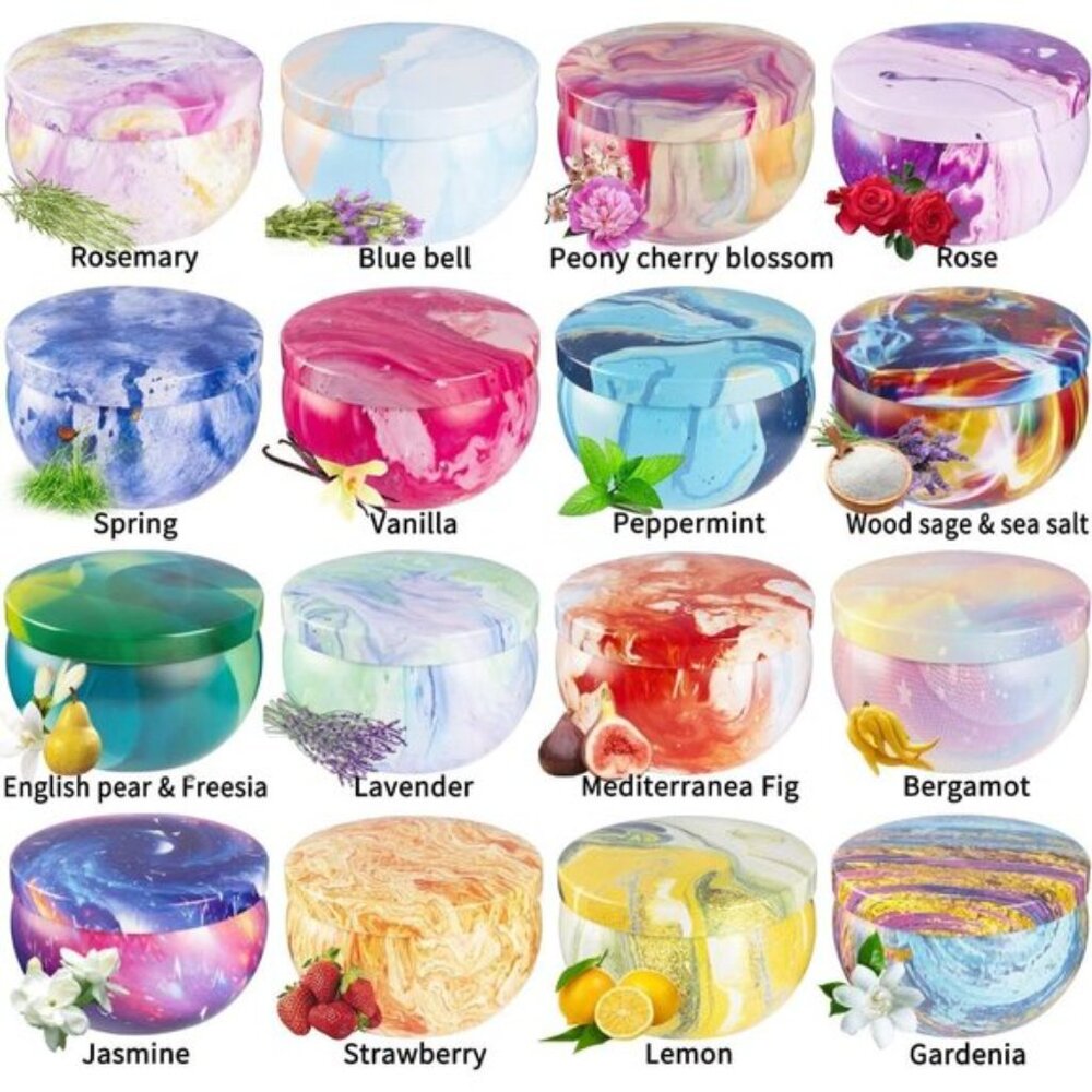 New 16-Pack Scented Candles Gift Set, Strong Soy Wax for Home & Travel Use - Picture 2 of 7